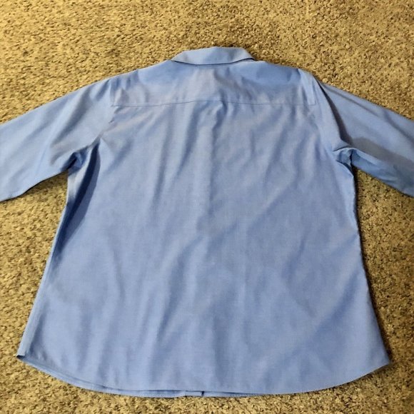Eddie Bauer Wrinkle Resistant Blouse Womens XL Used Blue - Picture 4 of 12